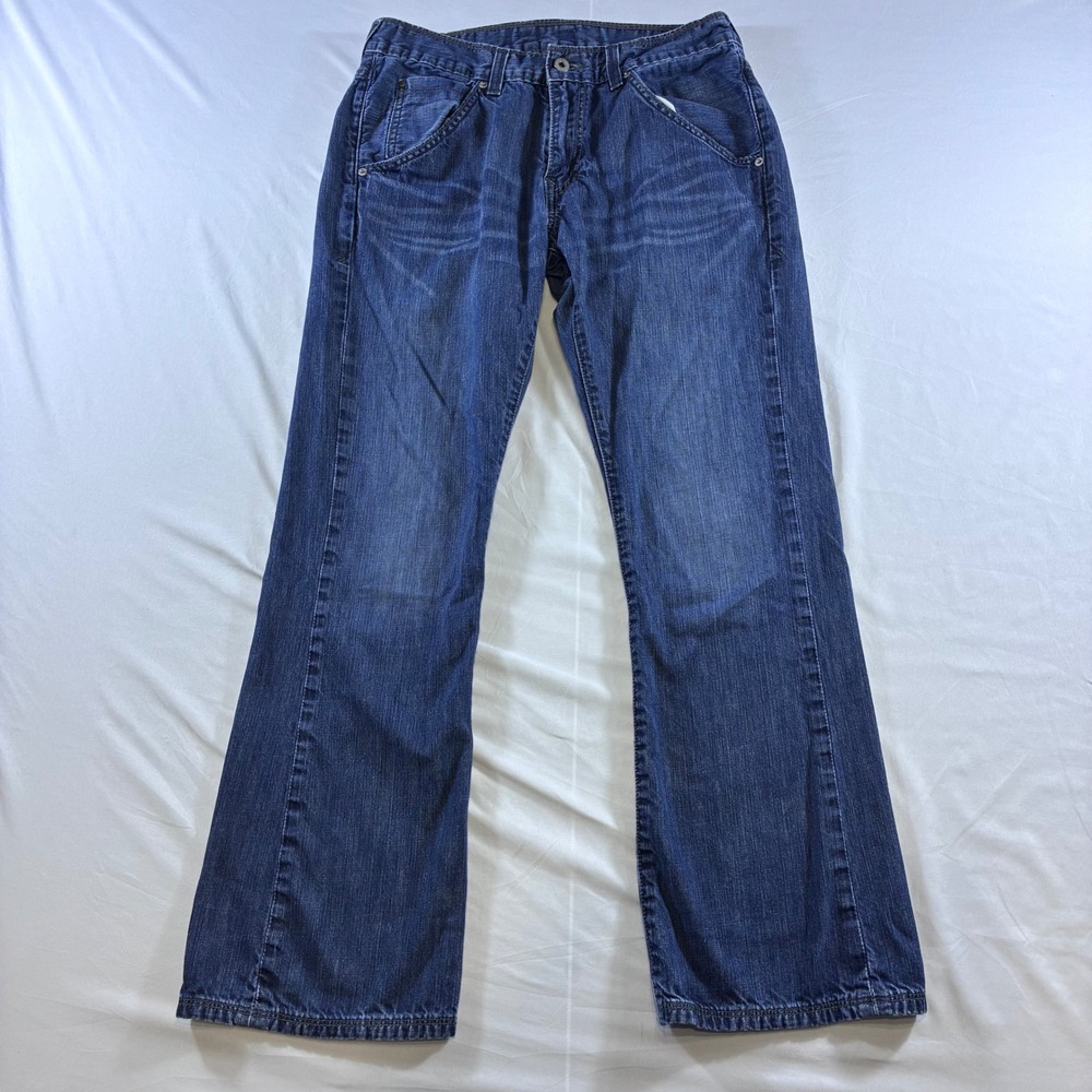 Levis 527 Slim Bootcut Jeans Medium Wash Blue Denim 32x30 Low Rise Womens
